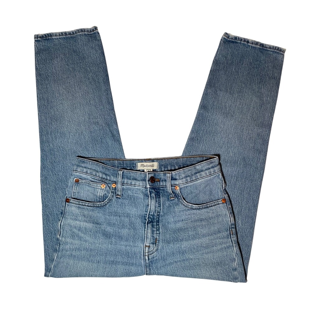 Madewell Classic Straight Jean Womens 28 Medium Wash High Rise Blue Denim‎